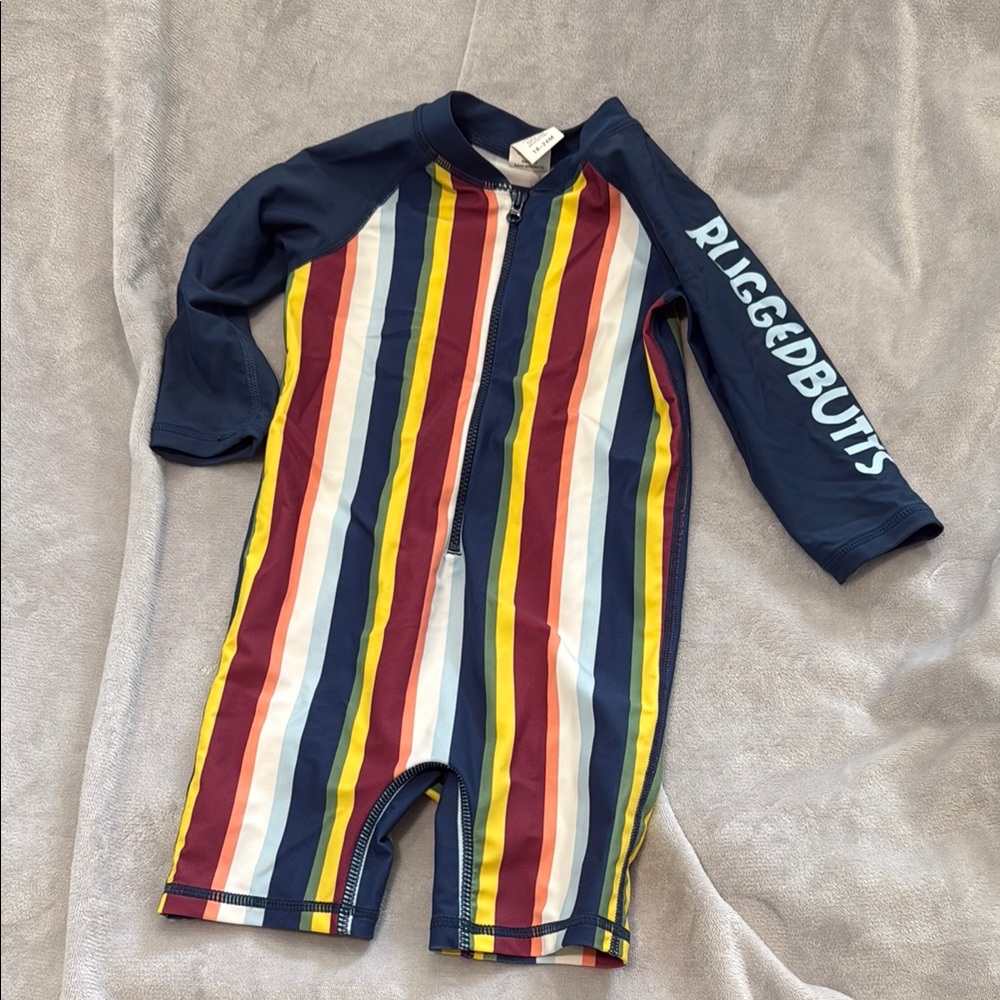 Striped Long Sleeve Swimsuit